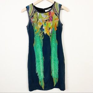 Nicole Miller Silk Tribal Dress 0 Boho Trendy New